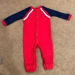 Ralph Lauren Red and Blue 9 Months One Piece Outfit